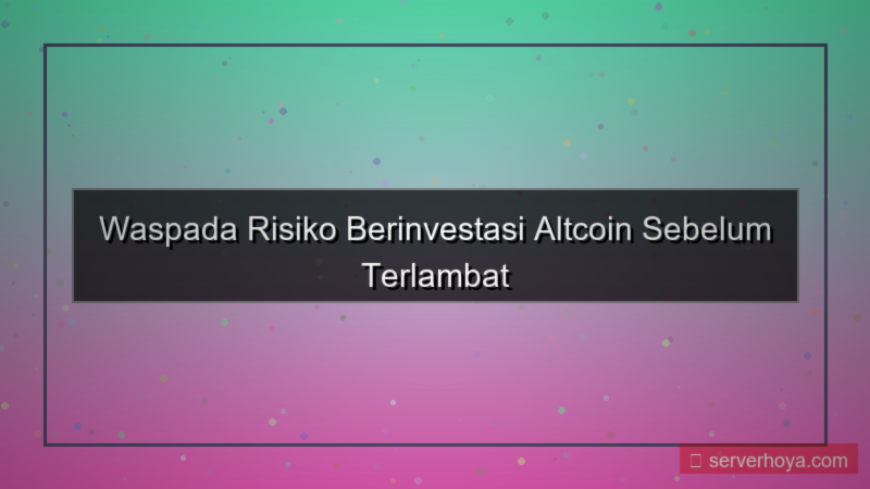 visual Altcoin investment risk