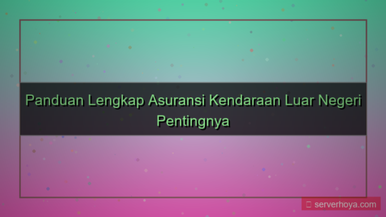 Asuransi kendaraan luar negeri