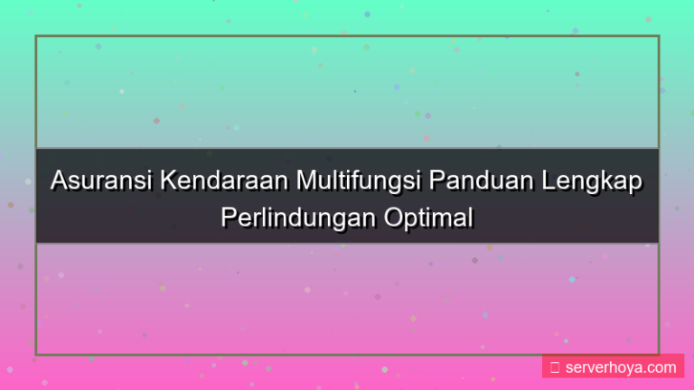 Asuransi kendaraan multifungsi
