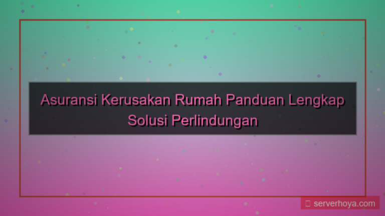 ilustrasi Asuransi kerusakan rumah