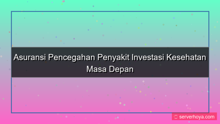 Asuransi pencegahan penyakit