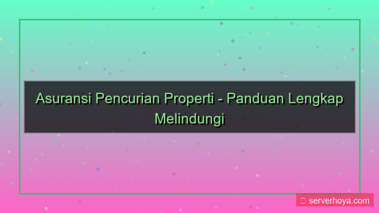 visual Asuransi pencurian properti