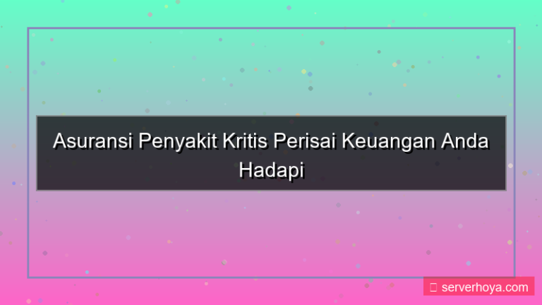 desain Asuransi penyakit kritis