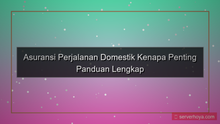 desain Asuransi perjalanan domestik