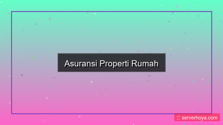 ilustrasi Asuransi properti rumah