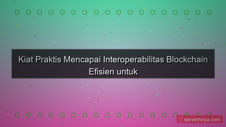 ilustrasi Blockchain interoperability tips