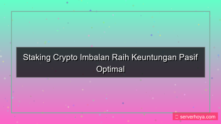 tampilan Crypto staking rewards
