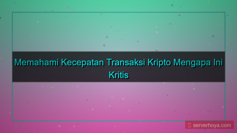 visual Crypto transaction speed