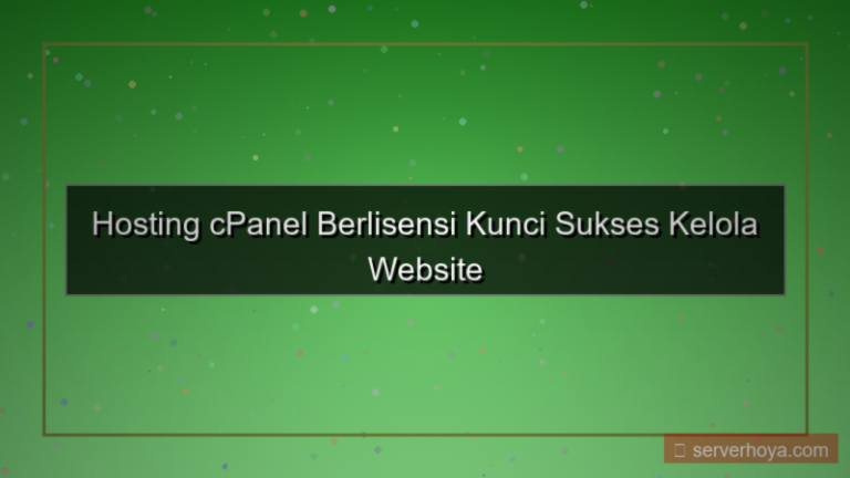 Hosting berlisensi cPanel