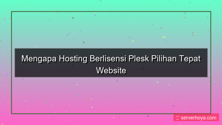 tampilan Hosting berlisensi Plesk