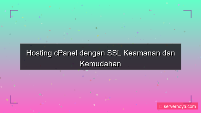 visual Hosting cPanel dengan SSL