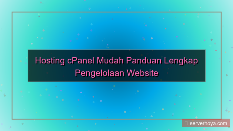 gambar Hosting cPanel mudah