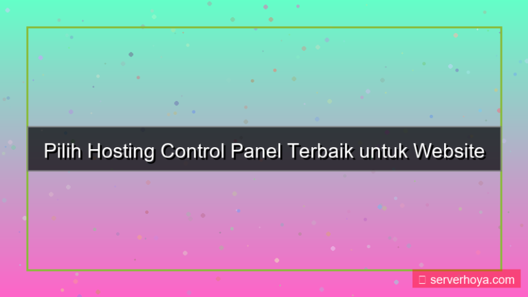 Hosting dengan control panel