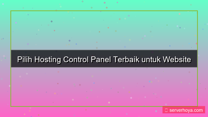 Hosting dengan control panel