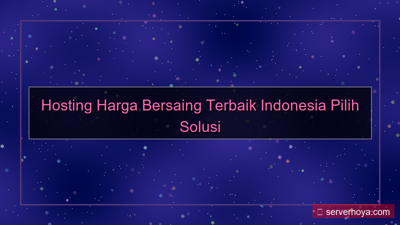 ilustrasi Hosting dengan harga bersaing