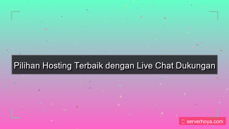 gambar Hosting dengan live chat