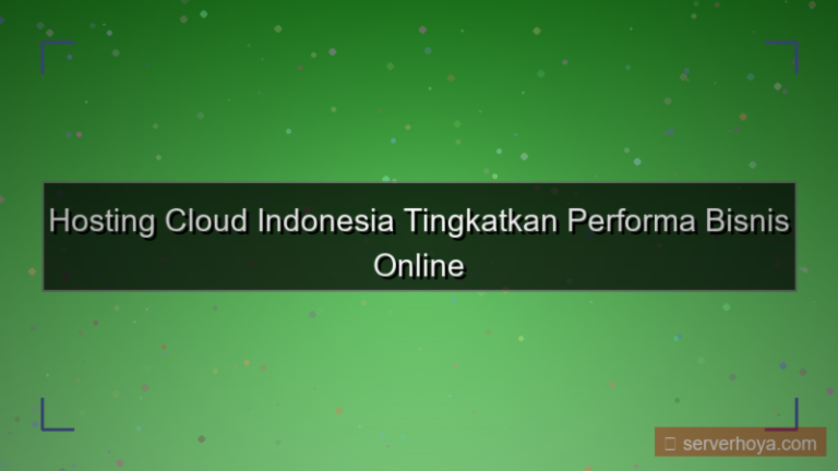 Hosting di cloud Indonesia