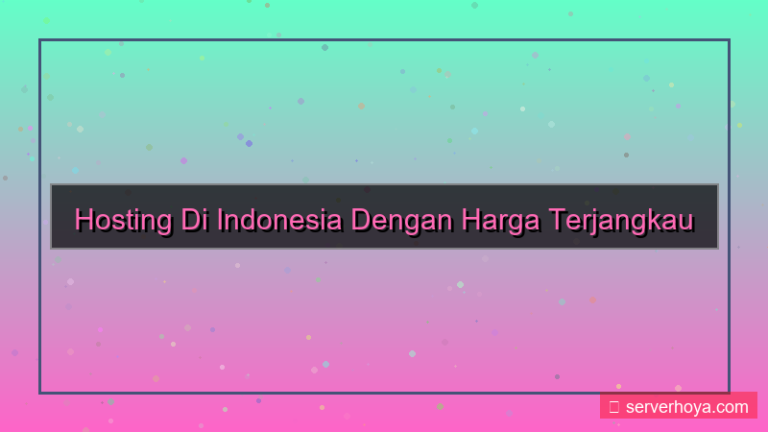 tampilan Hosting di Indonesia dengan harga terjangkau