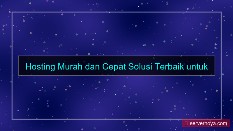 visual Hosting murah dan cepat