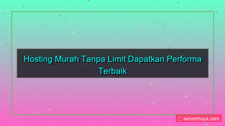 Hosting murah tanpa limit