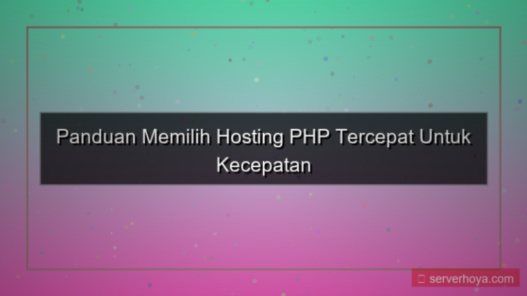 ilustrasi Hosting PHP tercepat