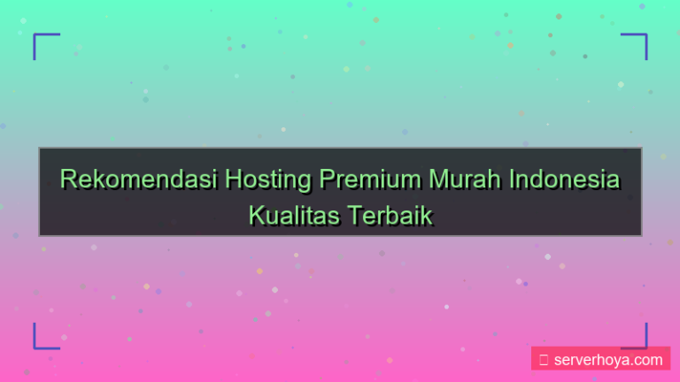 Hosting premium murah