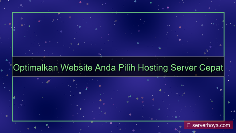 tampilan Hosting server cepat