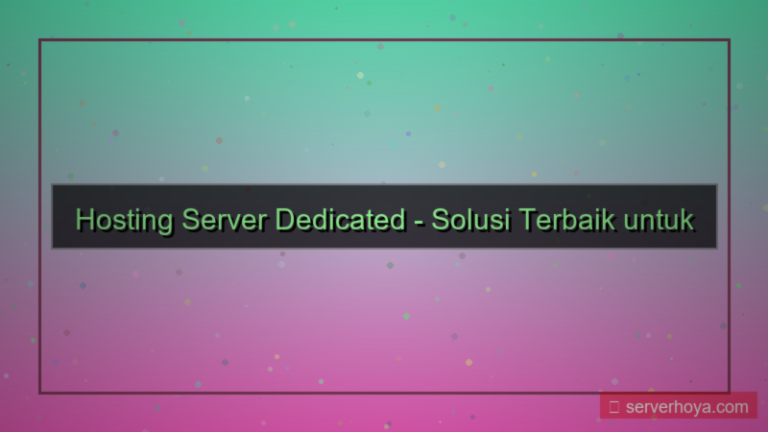 gambar Hosting server dedicated