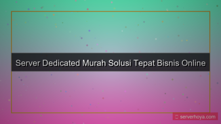 desain Hosting server dedicated murah