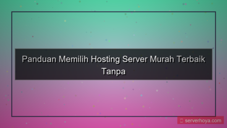 tampilan Hosting server murah