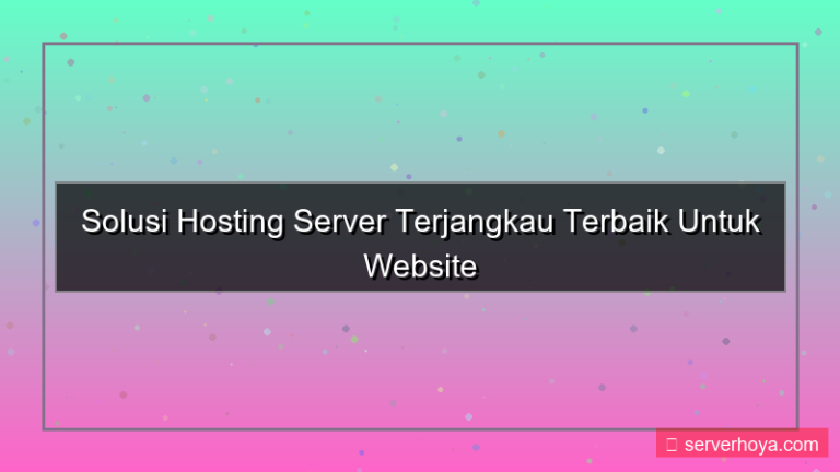 visual Hosting server terjangkau