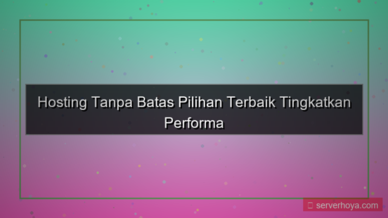 tampilan Hosting tanpa batas
