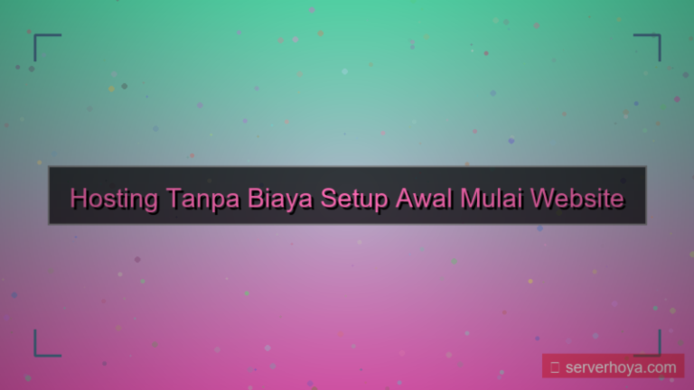 Hosting tanpa biaya setup