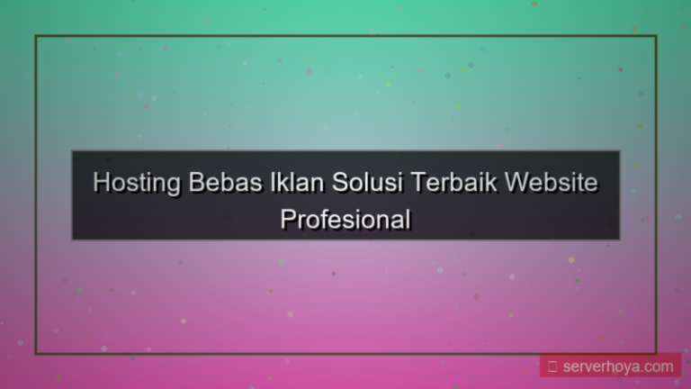 ilustrasi Hosting tanpa iklan