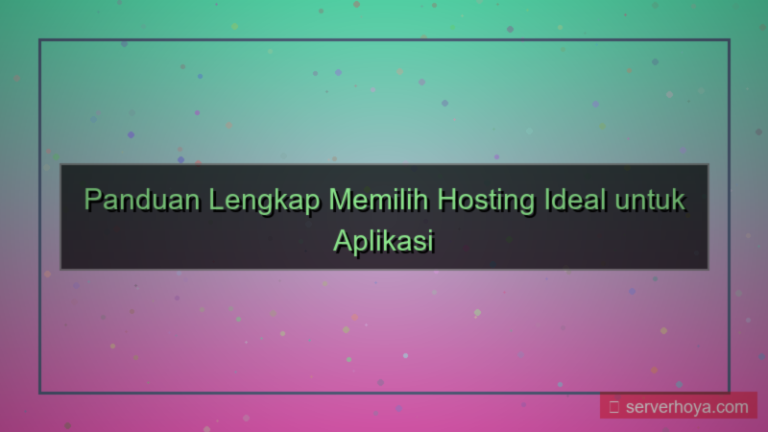Hosting untuk aplikasi server