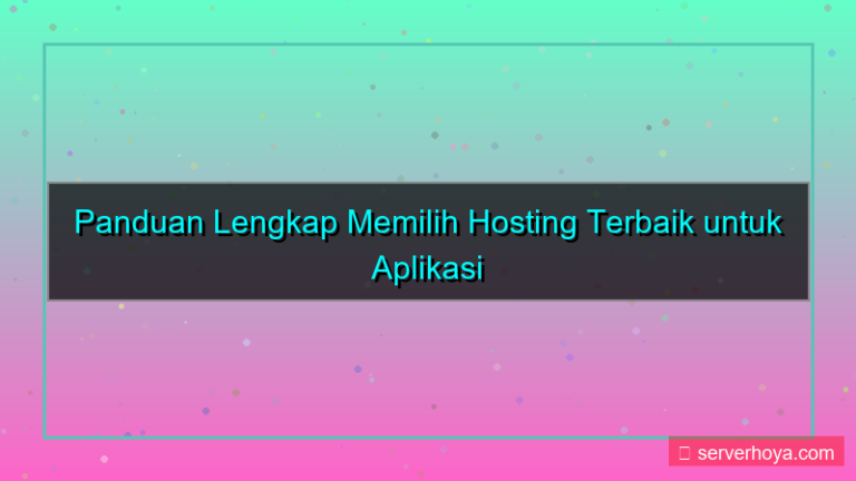 tampilan Hosting untuk aplikasi web dinamis