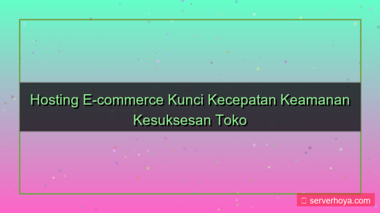tampilan Hosting untuk ecommerce