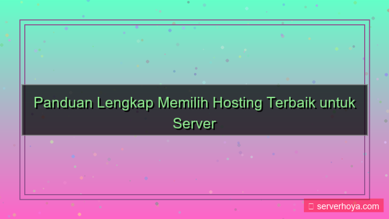 tampilan Hosting untuk game server