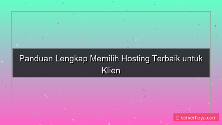 konten Hosting untuk klien internasional