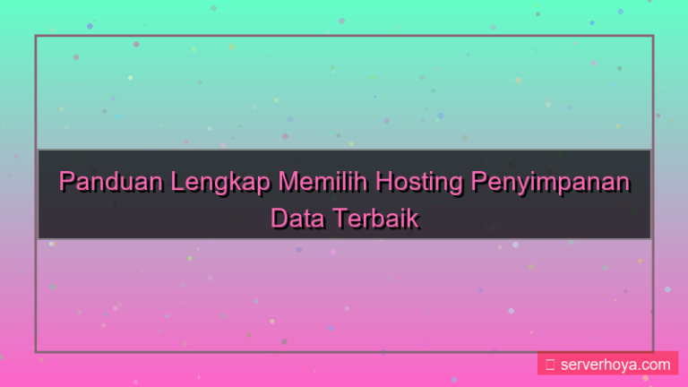 Hosting untuk penyimpanan data