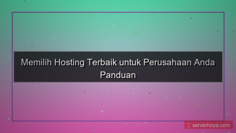 konten Hosting untuk perusahaan