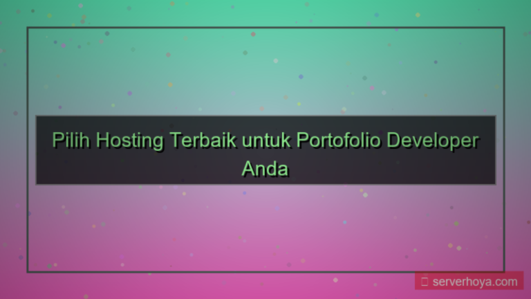 ilustrasi Hosting untuk portfolio developer