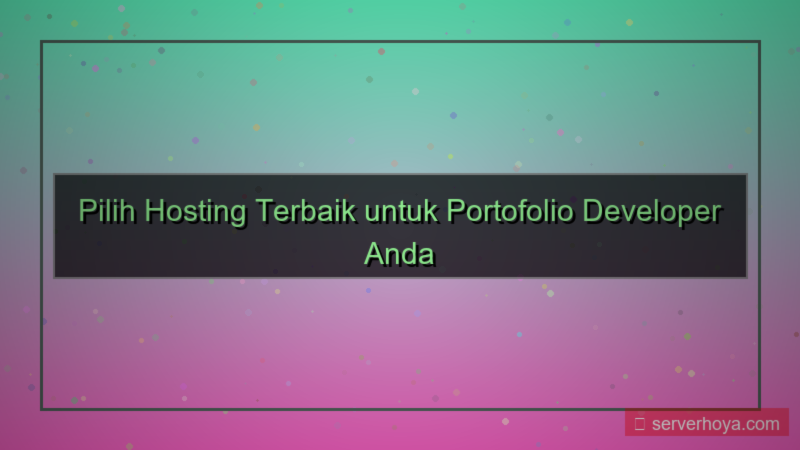 ilustrasi Hosting untuk portfolio developer