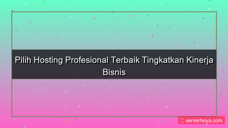 Hosting untuk profesional