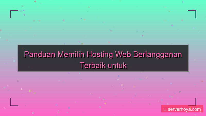 Hosting web berlangganan