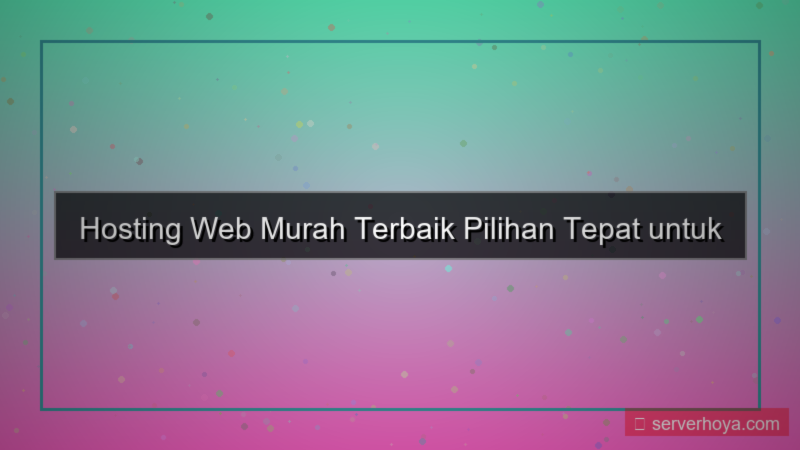 konten Hosting web murah