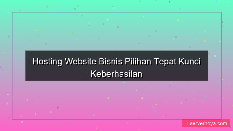 Hosting website bisnis