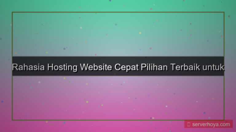 tampilan Hosting website cepat