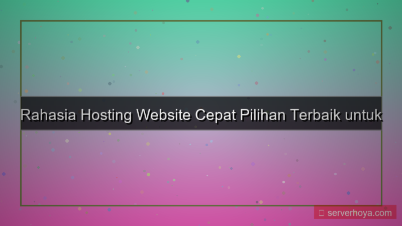 tampilan Hosting website cepat