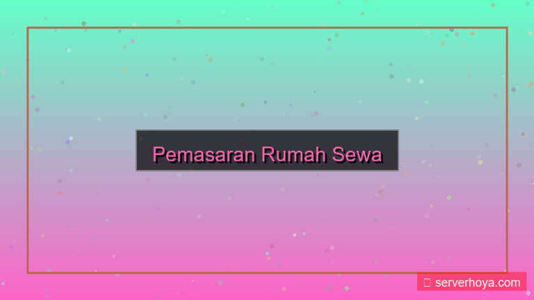 Pemasaran rumah sewa